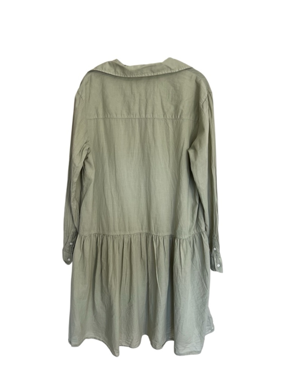 Frank & Eileen Grayson changemaker dress lightweight cotton relaxed green S - Picture 3 of 13